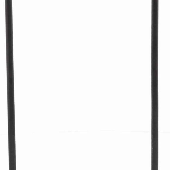 Industrial Style Metal Frame Hanging Glass Hurricane, Black and Clear