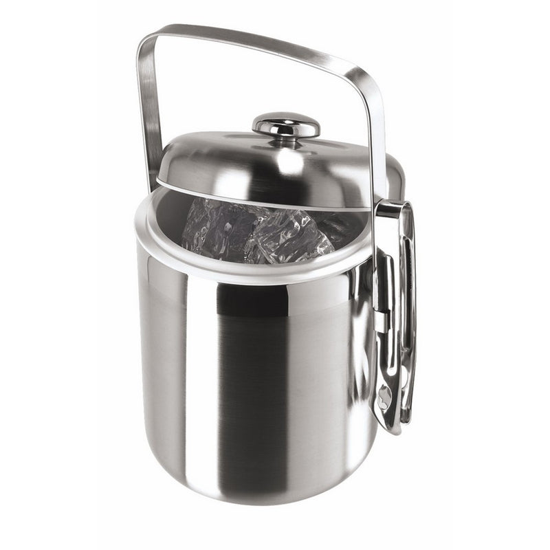 Oggi Galaxy Stainless Two Tone Satin & Mirror Finish Ice Bucket with Tongs