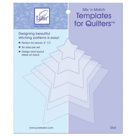 Mix'n Match Templates For Quilters 6/Pkg-Star