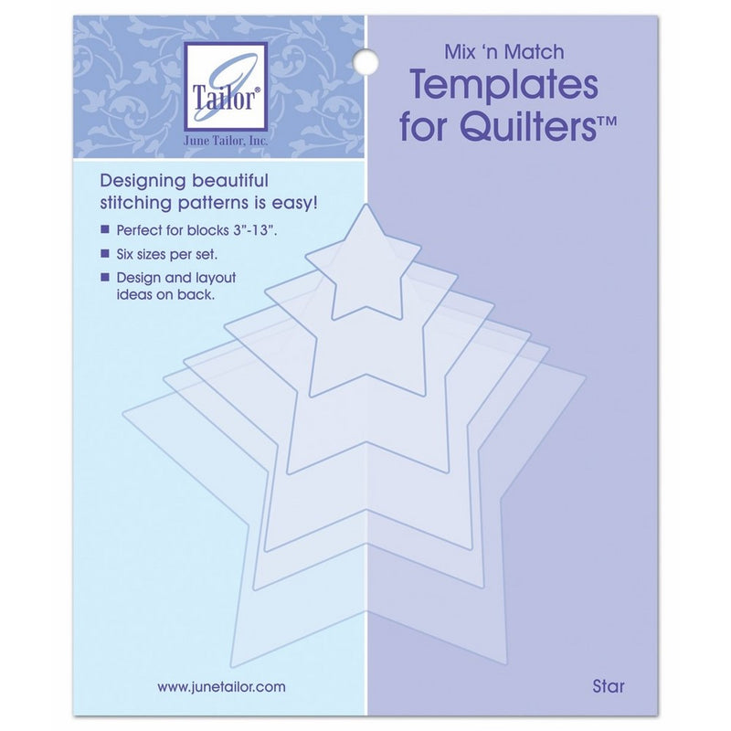 Mix'n Match Templates For Quilters 6/Pkg-Star