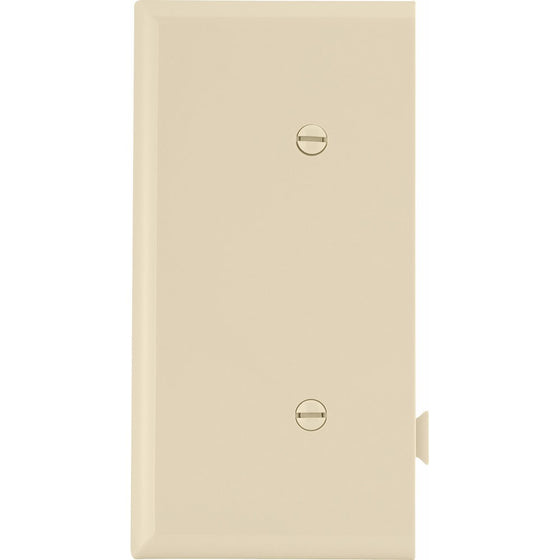 Cooper Wiring Devices STE14V Polycarbonate 1-Gang Blank Sectional Mid Size End Wall Plate, Ivory