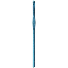Susan Bates 5-1/2-Inch Silvalume Aluminum Crochet Hook, 5mm, Turquoise