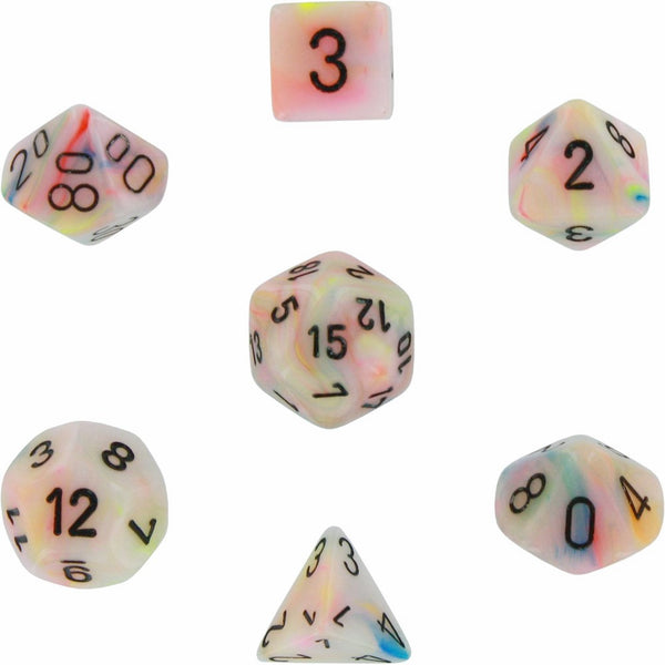 Chessex Dice: Polyhedral 7-Die Festive Dice Set - Circus w/black