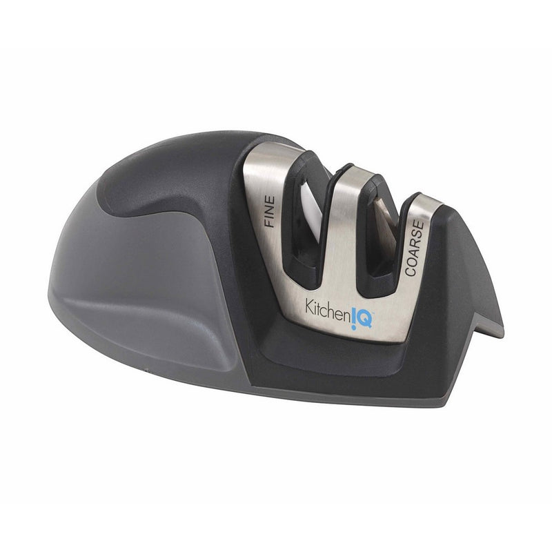 KitchenIQ 50009 Edge Grip 2 Stage Knife Sharpener, Black