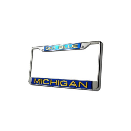 Michigan Wolverines Metal Inlaid Acrylic License Plate Frame - "go Blue"