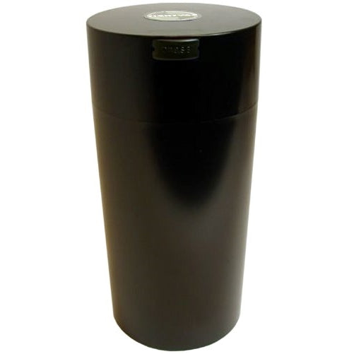 Tightvac 1-1/2 Pound Vacuum Sealed Dry Goods Storage Container, Black Body/Black Cap