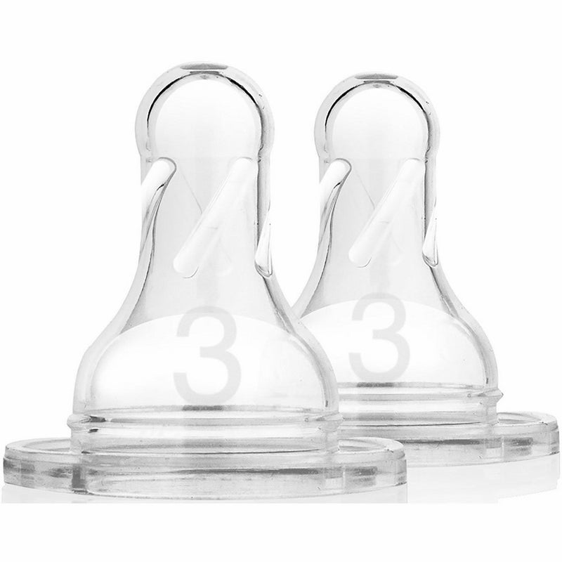 Standard Neck Baby Bottle Nipple 2 Pack Size: Level 3