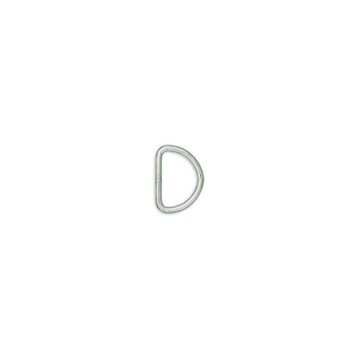 Tandy Leather Solid Dee 1" (2.5 cm) Nickel Plated 10/pk 1132-12