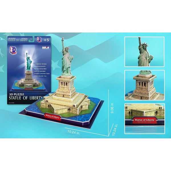 Daron Statue of Liberty 3D Puzzle, 39-Piece