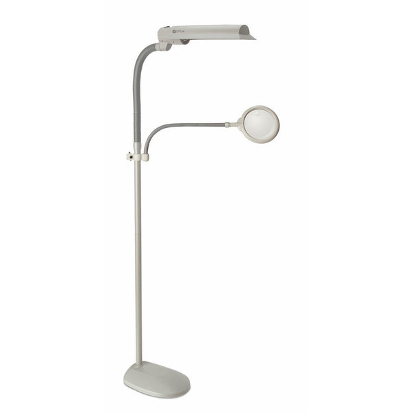 OttLite W9437T-SHPR 18-watt Easy View Floor Lamp, 62" x 0" x 10.5" , Dove Grey