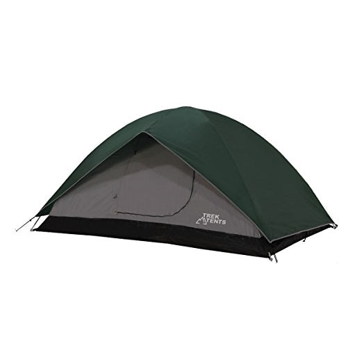 Trek Tents 217 Dome Tent, 80 x 106-Inch, Black/Grey
