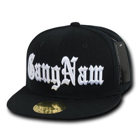 Nothing Nowhere Old English City Gangnam Snapbacks, Black