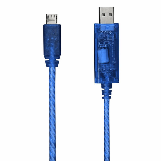 Pilot Electronics EL-1400B Electroluminescent V2 Charge/Sync Micro USB Cable, Blue