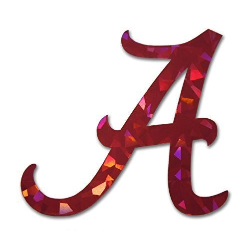 Alabama Red "Open Style" NCAA Reflective 3D Decal Domed Sticker Emblem