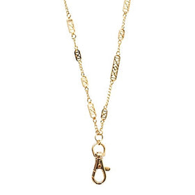 Christina Geometric Women's Fashion Lanyard Necklace with Swivel Clasp (Gold)