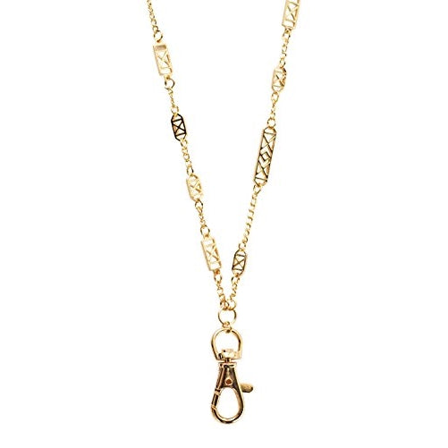 Christina Geometric Women's Fashion Lanyard Necklace with Swivel Clasp (Gold)