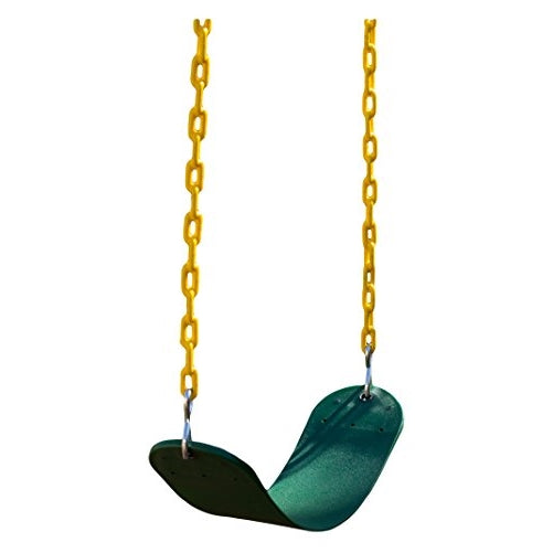 Swing-N-Play Tough Swing Seat with 66" Heavy Duty Coated Chain Green/Yellow