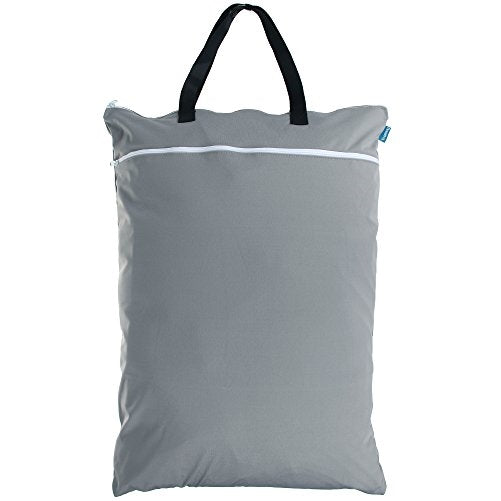 Teamoy Travel Hanging Wet Dry Bag(24.7x18 inches) for Cloth Diapers Organizer Tote Bag, Slate