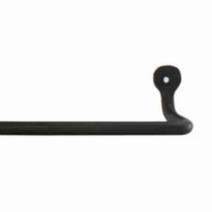 32 Inch Tubular Metal Wall Mounting Bar Hanger, Black