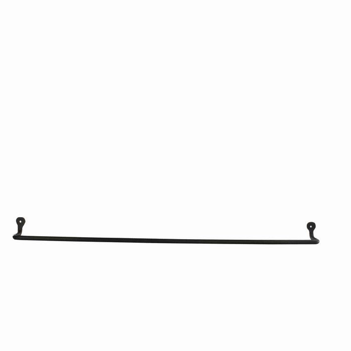 32 Inch Tubular Metal Wall Mounting Bar Hanger, Black
