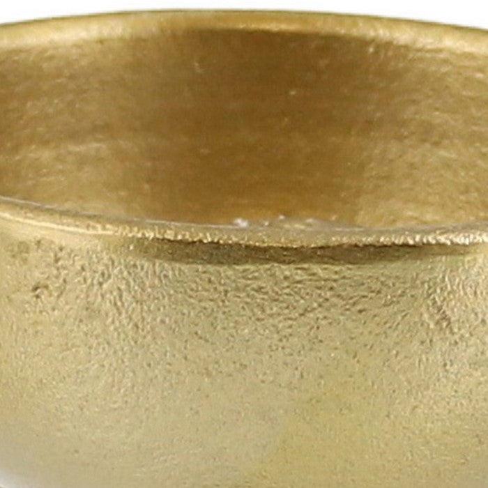 Round Metal Incense Holder with Angular Leg Support, Gold