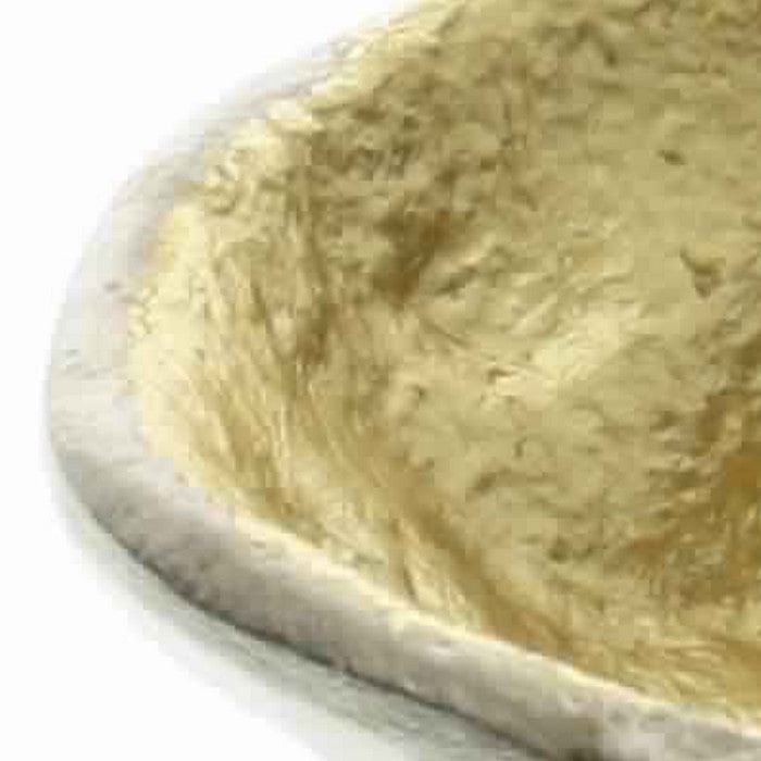 Aluminum Bowl with Shimmering Gold Leaf Interior, Small, Gold and Silver