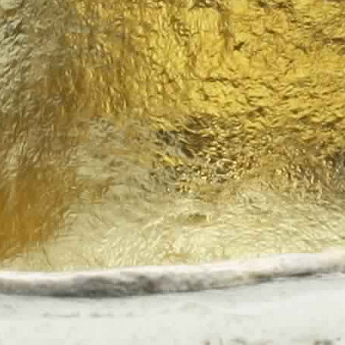 Aluminum Bowl with Shimmering Gold Leaf Interior, Large, Gold and Silver