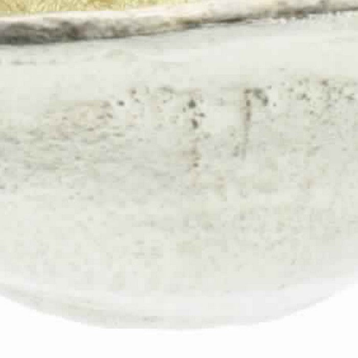 Aluminum Bowl with Shimmering Gold Leaf Interior, Large, Gold and Silver