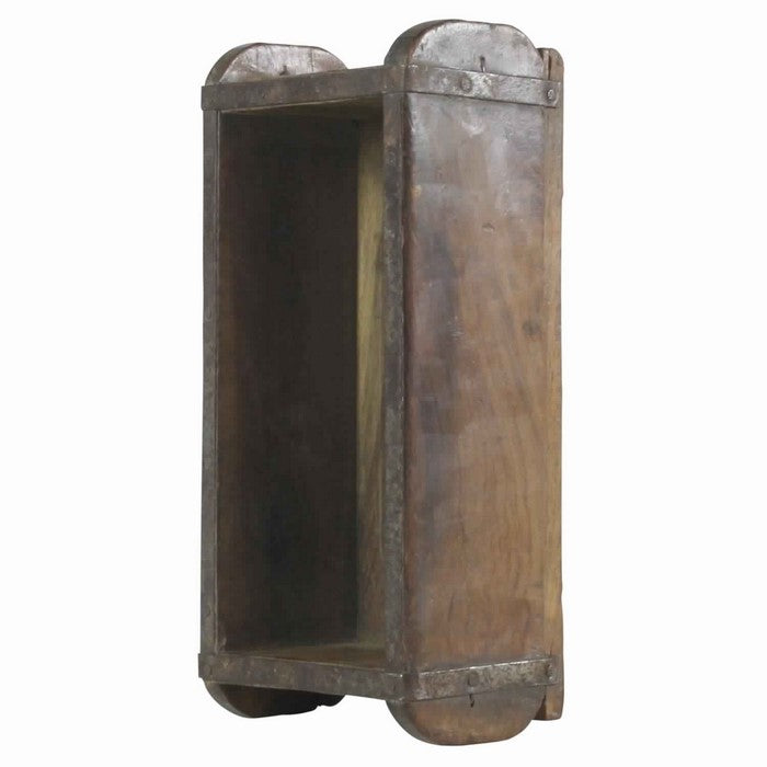 Wooden Brick Mold with 1 Open Compartment, Brown