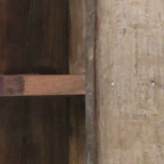Wooden Brick Mold Design Wooden Shelf, Brown