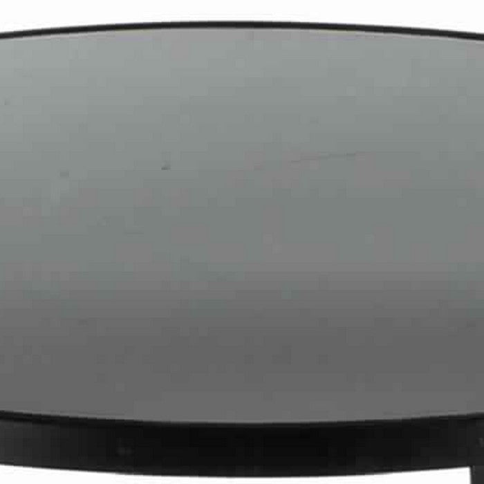 Contemporary Coffee Table with Metal Frame and Round Stone Top, Black