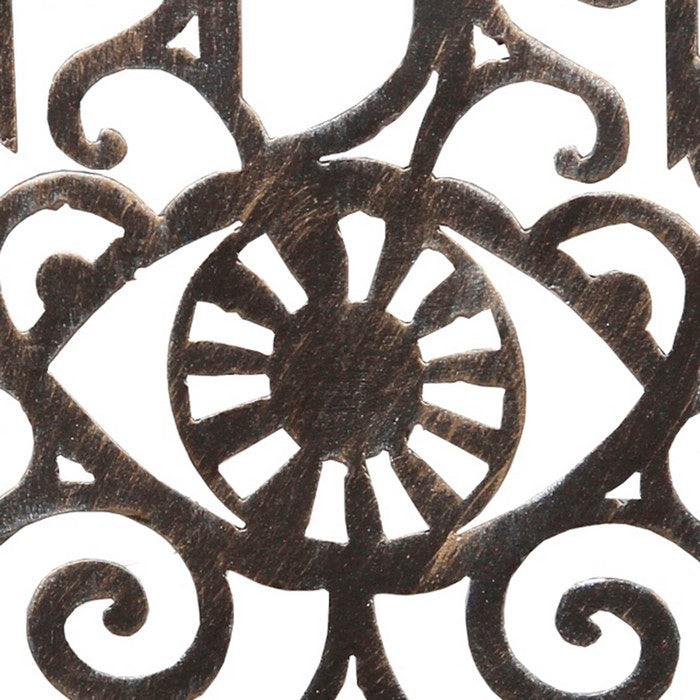 Metal Hamsa Table Decor with Rectangular Base, Bronze