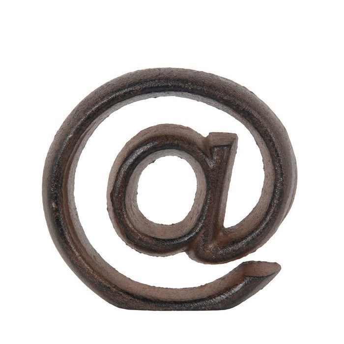 Metal At The Rate Symbol Home Decor, Bronze