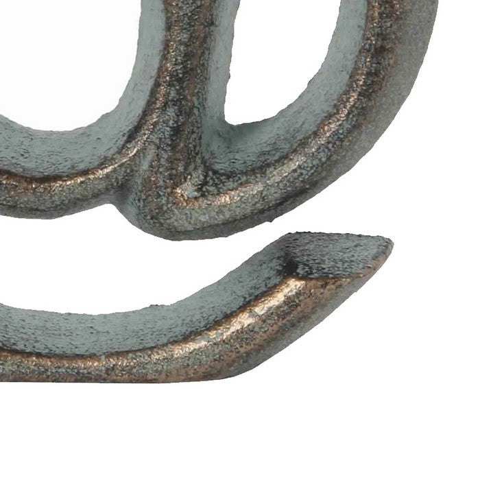 Metal At The Rate Symbol Home Decor, Bronze and Blue