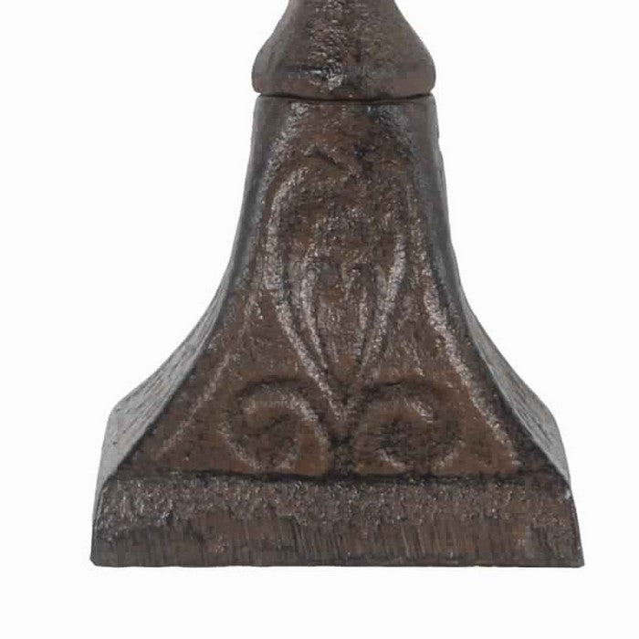 Metal Finial Table Decor with Stable Base, Brown