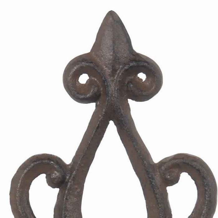 Metal Finial Table Decor with Stable Base, Brown