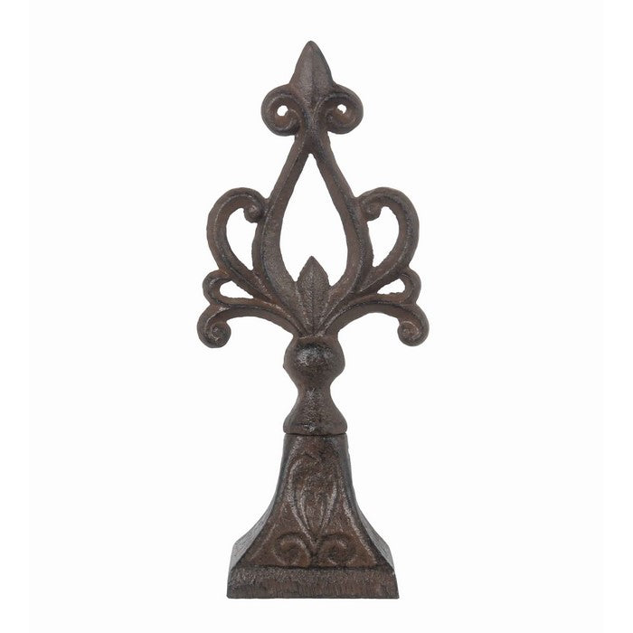 Metal Finial Table Decor with Stable Base, Brown