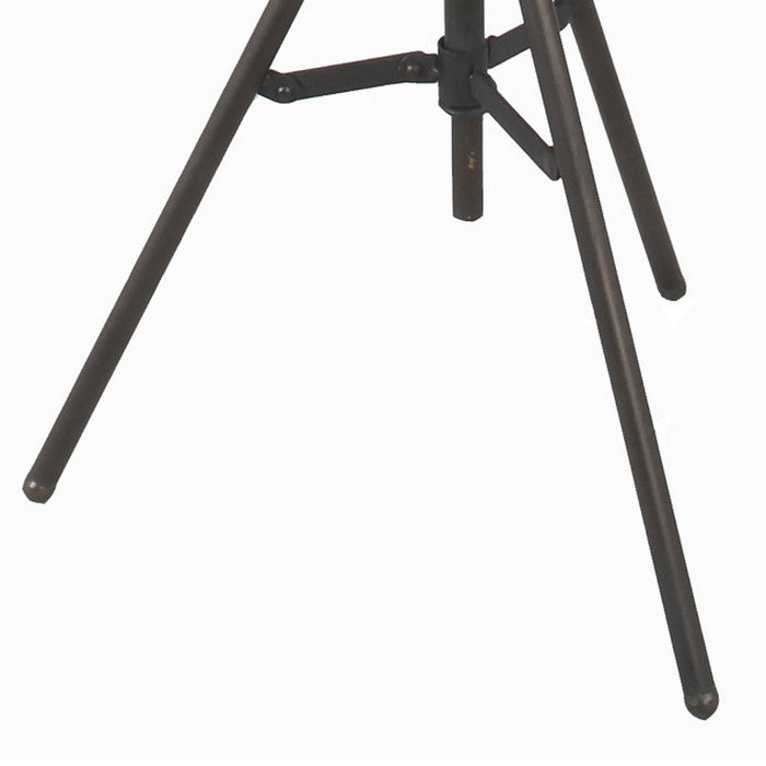 Industrial Flash Type Floor Lamp with Cone Shade, Large, Black