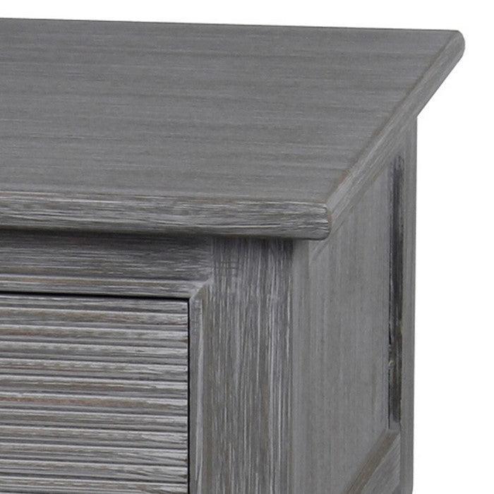 Wooden End Table with One Drawer and Open Bottom Shelf, Gray