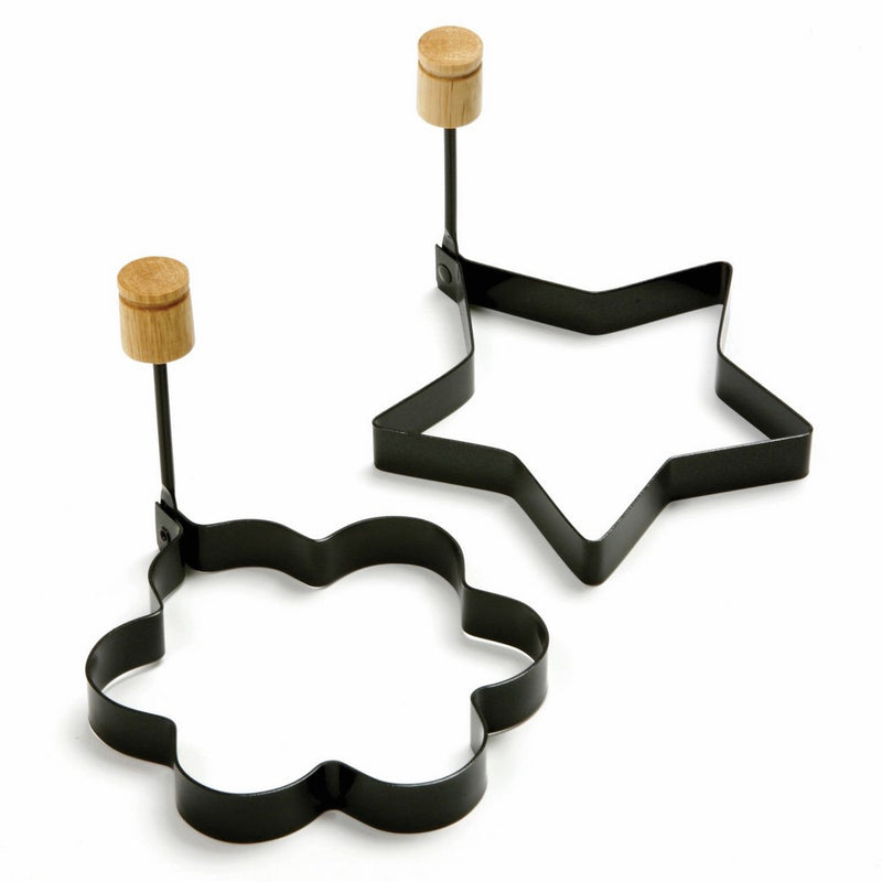 Norpro Nonstick Star and Flower Pancake Egg Rings, Set of 2