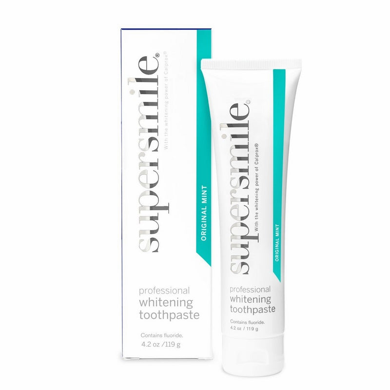 Supersmile Professional Teeth Whitening Toothpaste - Clinically Proven to Remove Coffee Tea Wine Tobacco and Food Stains to Whiten Teeth Up to 6 Shades - SLS and Silica Free - Original Mint 4.2 Oz