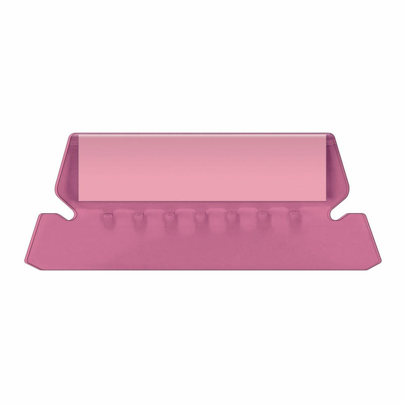 Pendaflex Hanging Folder Tabs, 2", Clear Pink, 25 Tabs and Inserts per Pack (42 PIN)