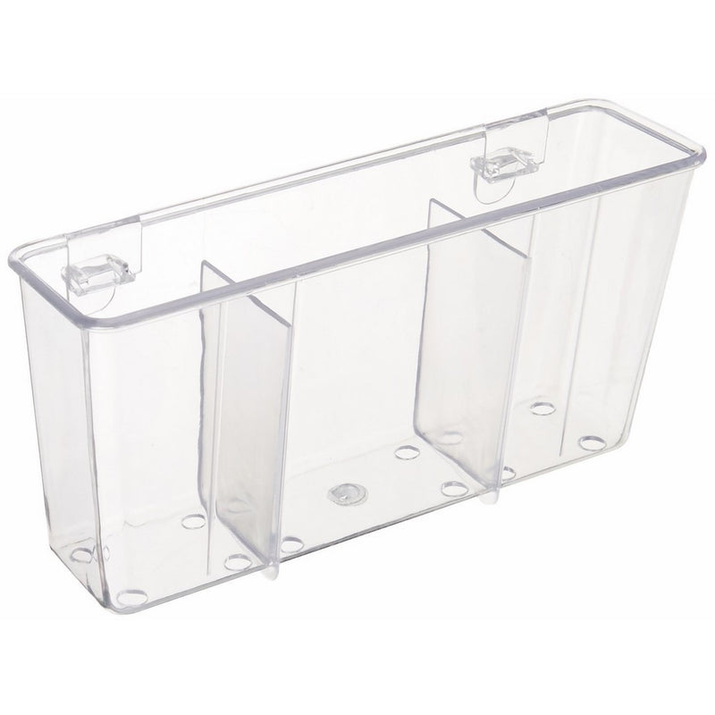 Cutlery Holder (Clear) (4.5"H x 7.75"W x 2.25"D)