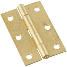 National Hardware N146-399 V518 Non-Removable Pin Hinges in Brass, 2 pack