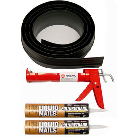 Auto Care Products Inc 53020 20-Feet Tsunami Seal Garage Door Threshold Seal Kit, Black
