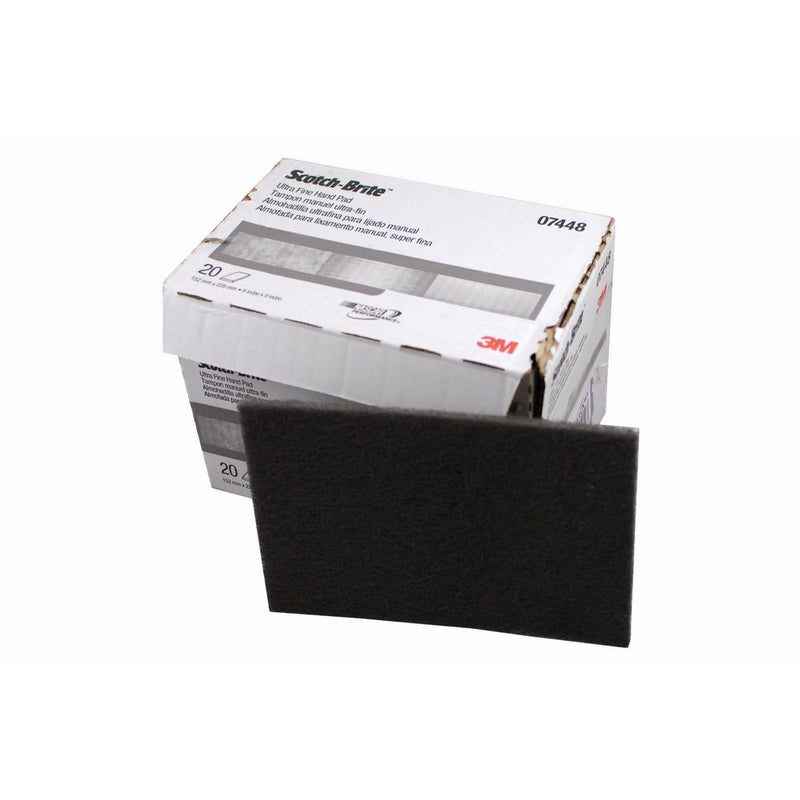 3M HP-HP Scotch-Brite Hand Pad - Ultra Fine Grade 6 in Width x 9 in Length - 7448[PRICE is per BOX]