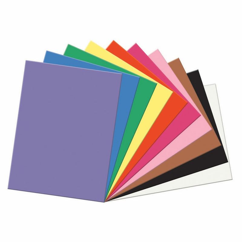 Pacon SunWorks Construction Paper, 9-Inches by 12-Inches, 100-Count, Assorted (6504)