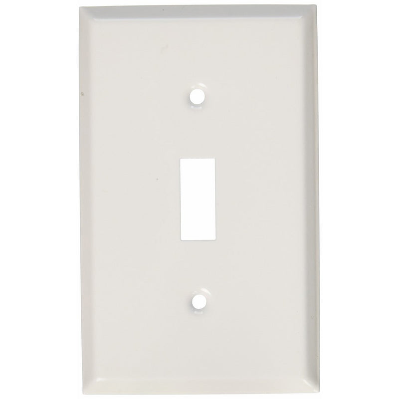 Jackson Deerfield 8WS101 Pro-Plate Single Toggle Wall Plate, White Steel Finish