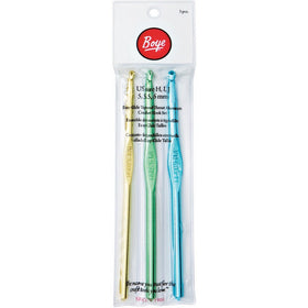 Boye Aluminum Crochet Hook Set, Sizes H-J