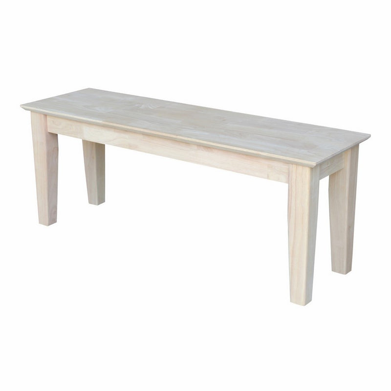 International Concepts BE-47S Shaker Style Bench, Unfinished